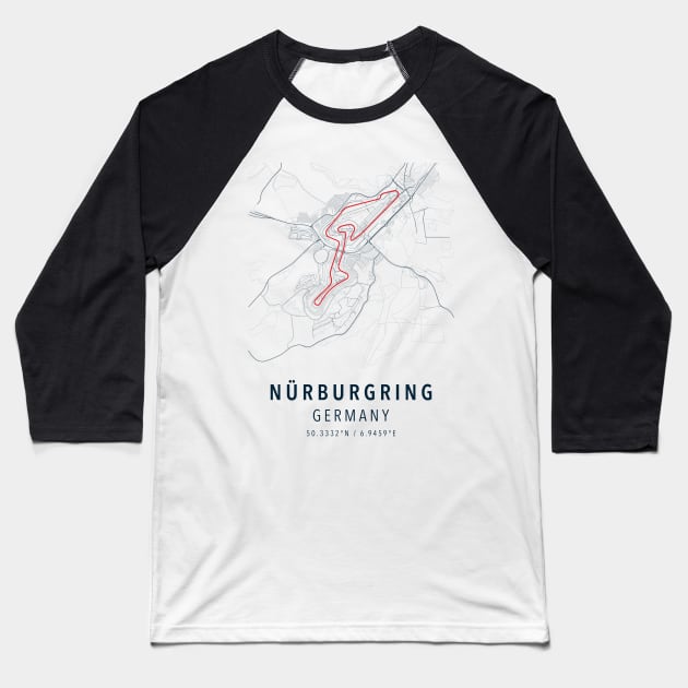 nurburgring simple raceway Baseball T-Shirt by boy cartograph